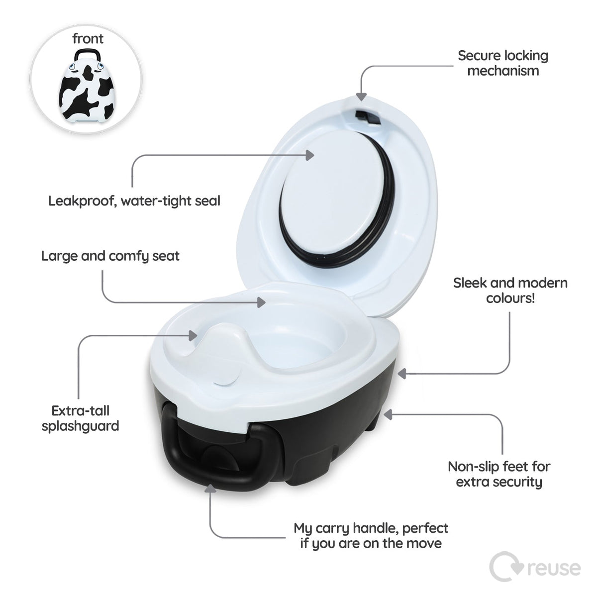 Cow My Carry Potty®, My Little Trainer Seat &amp; My Little Step Stool - My Carry Potty®