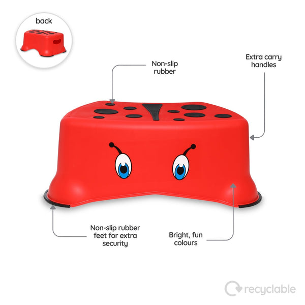 My Little Step Stool Toddler Toilet Helper - Ladybird - My Carry Potty US