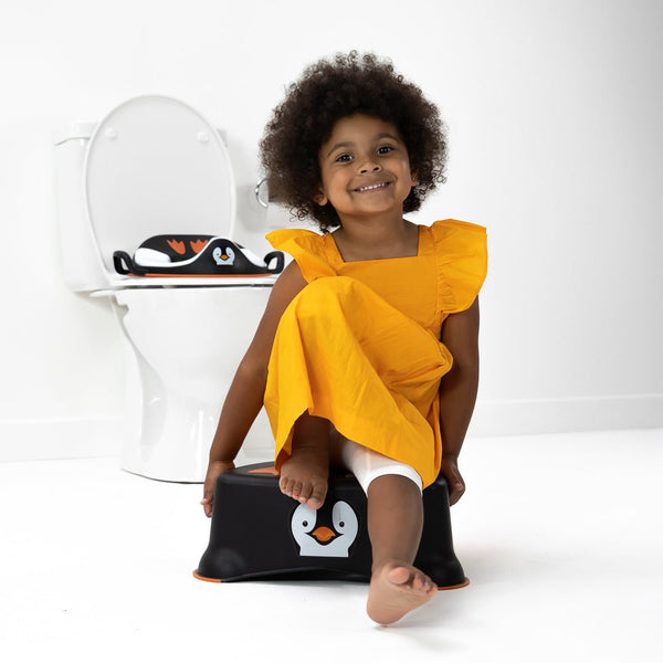 Little Injun Potty Secure, Child-Friendly My Little Step Stool - Penguin - My Carry Potty US