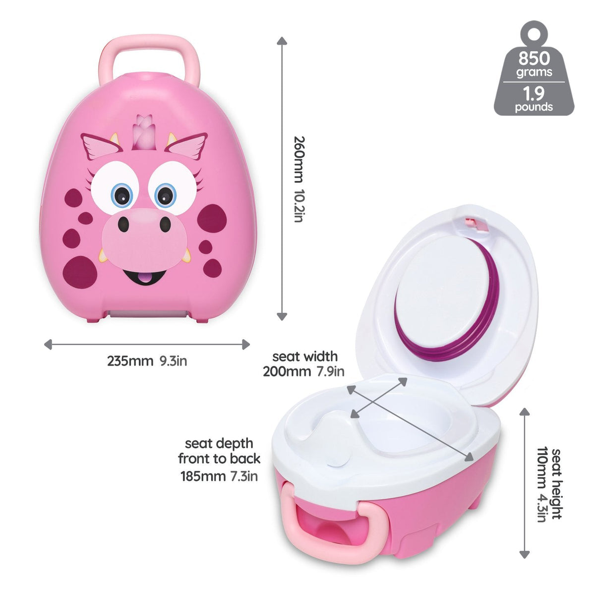 Pink Dragon My Carry Potty® - My Carry Potty®