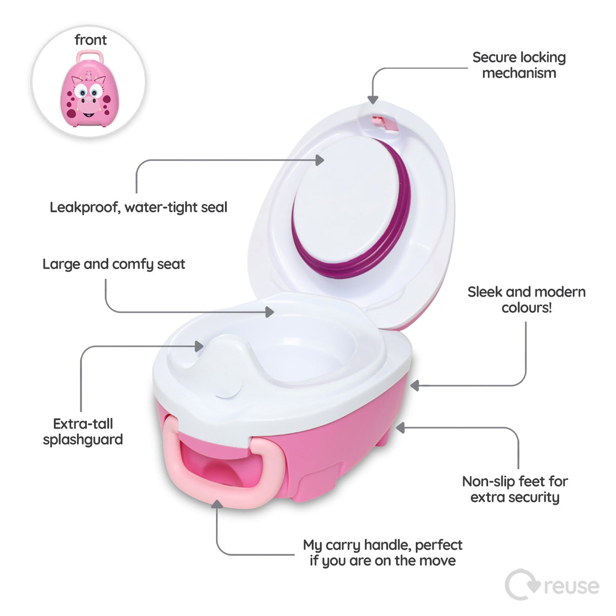 Pink Dragon My Carry Potty® - My Carry Potty®